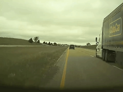 Watch: Tesla Model 3 narrowly avoids swerving truck while on - Driven ...