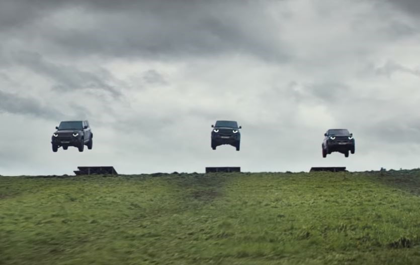 Land Rover Defender Jump Watch: Stunt drivers thrash 2020 Land Rover Defenders for new James ...