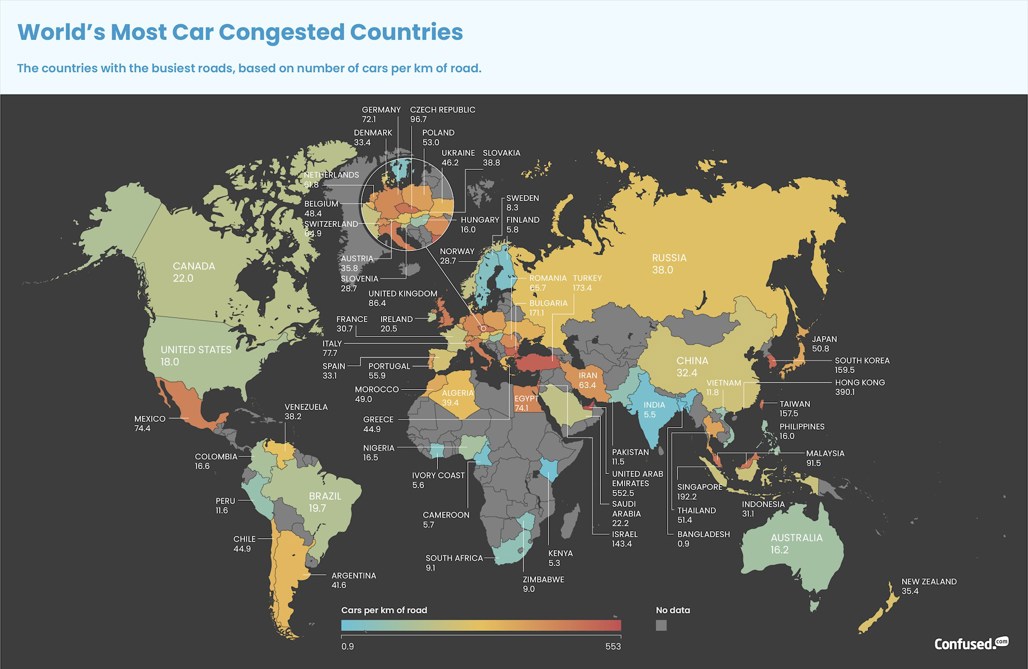 World's most congested roads revealed - Driven Car Guide