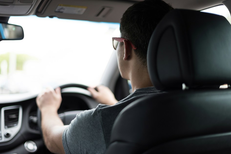 Man driving