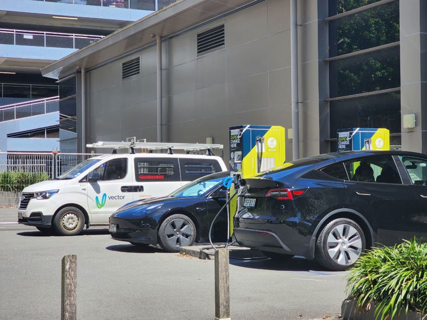 Vector free EV chargers in Auckland.