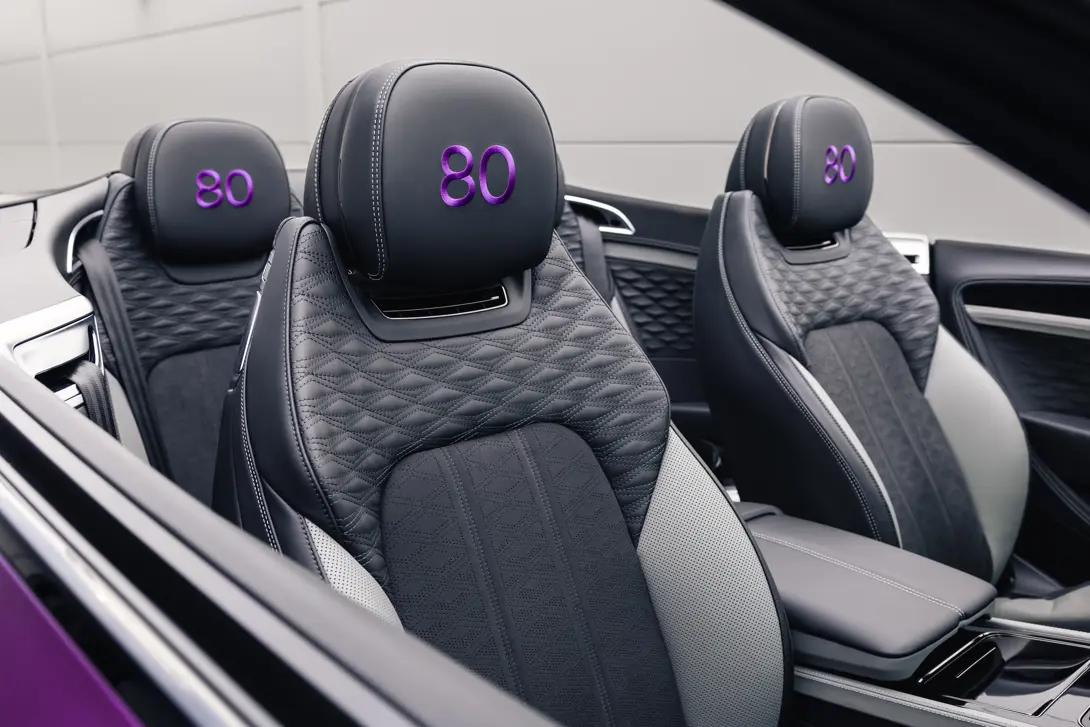 Bentley Continental GTC 80 years purple