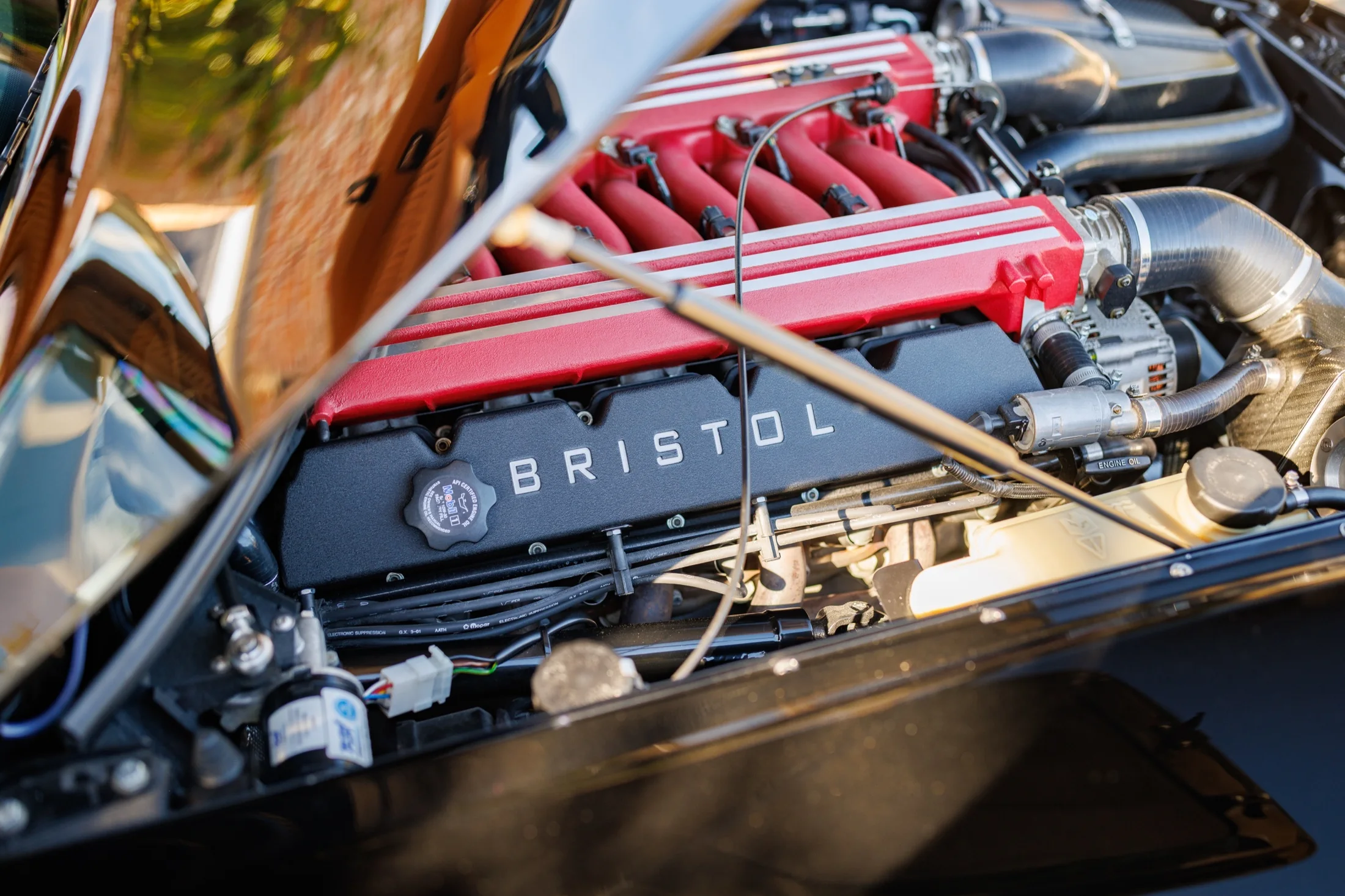 Bristol Fighter V10 engine bay.