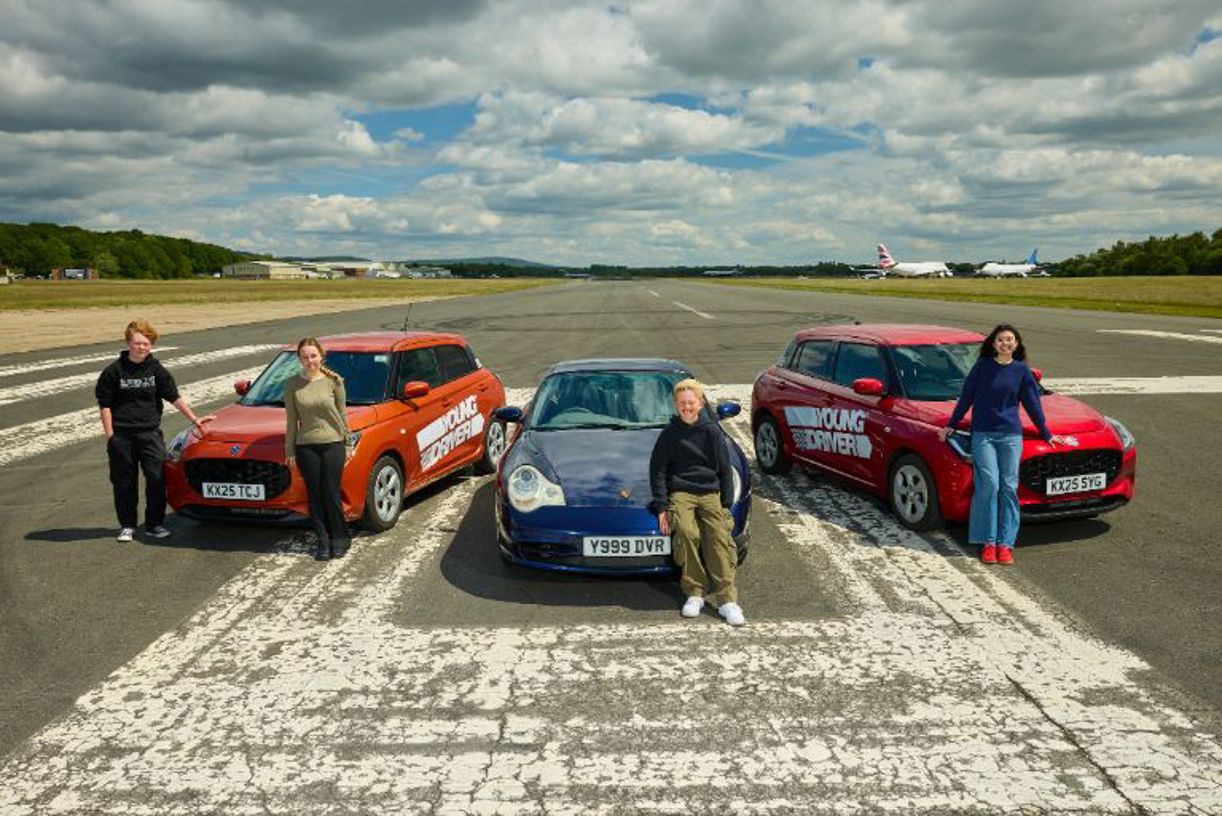Young Driver at Top Gear test track.