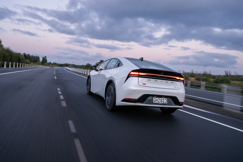 [digital description] The Toyota Prius has a slick new look and an equally new sporty outlook on