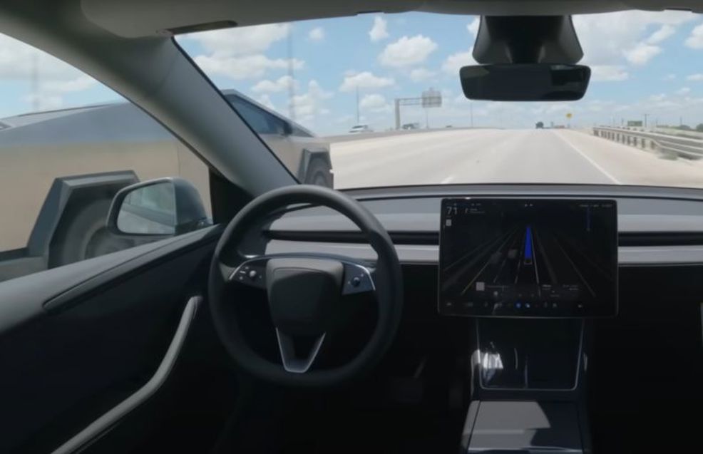 Tesla Model Y autonomous drive.