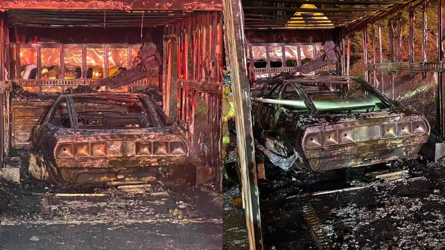 Ford Probe I Ghia concept car fire