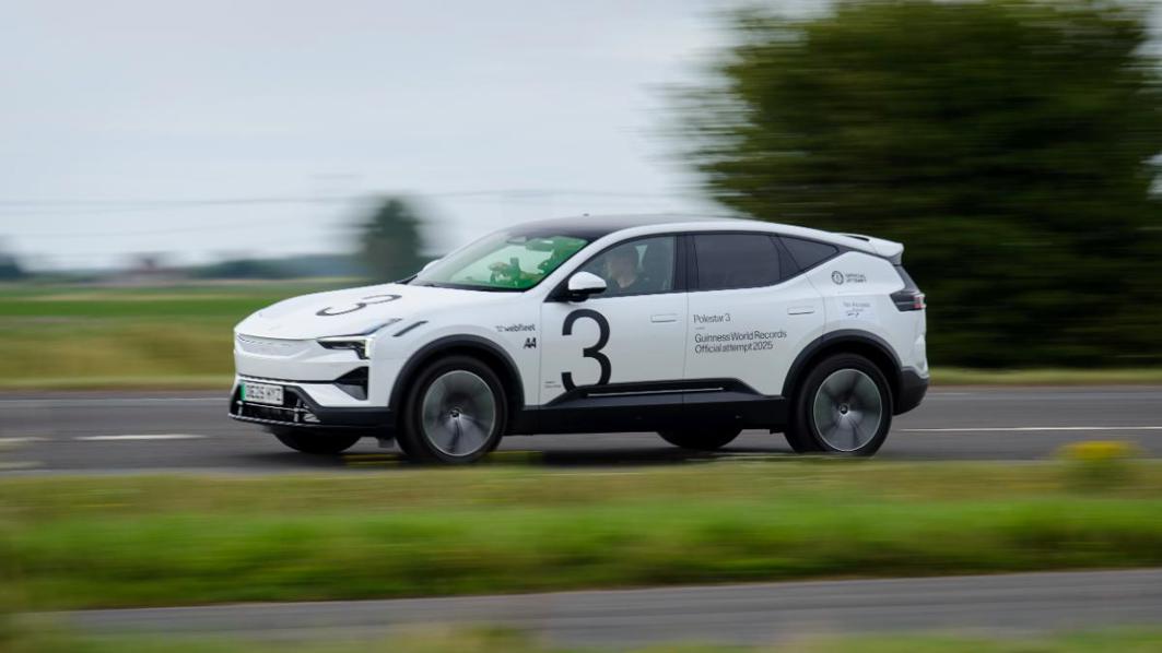 Polestar 3 Guinness World Record for EV-SUV distance on a single charge.