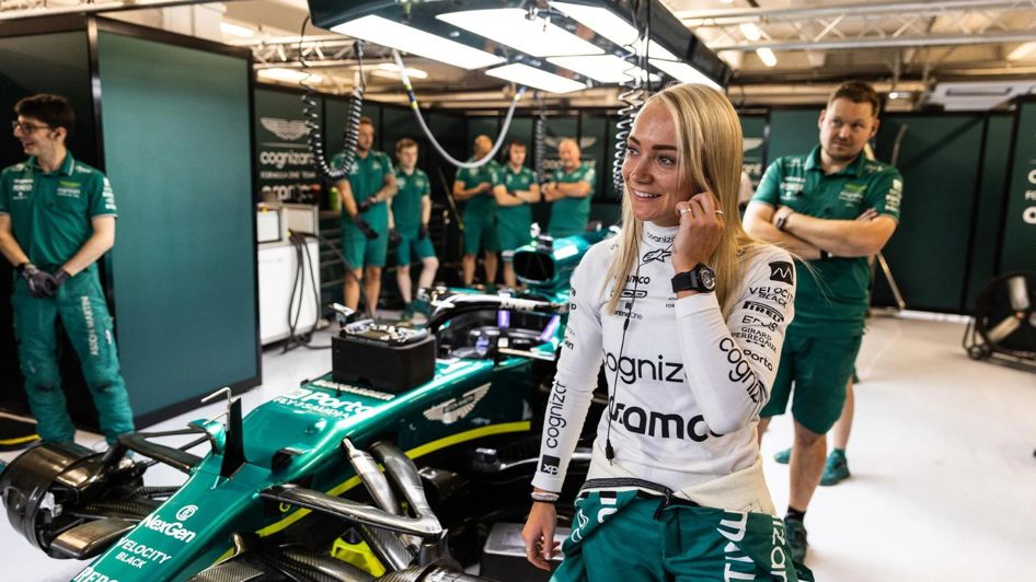 Jessica Hawkins with Aston Martin 2023