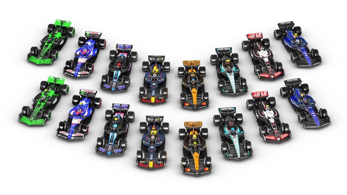 Hot Wheels F1 cars.