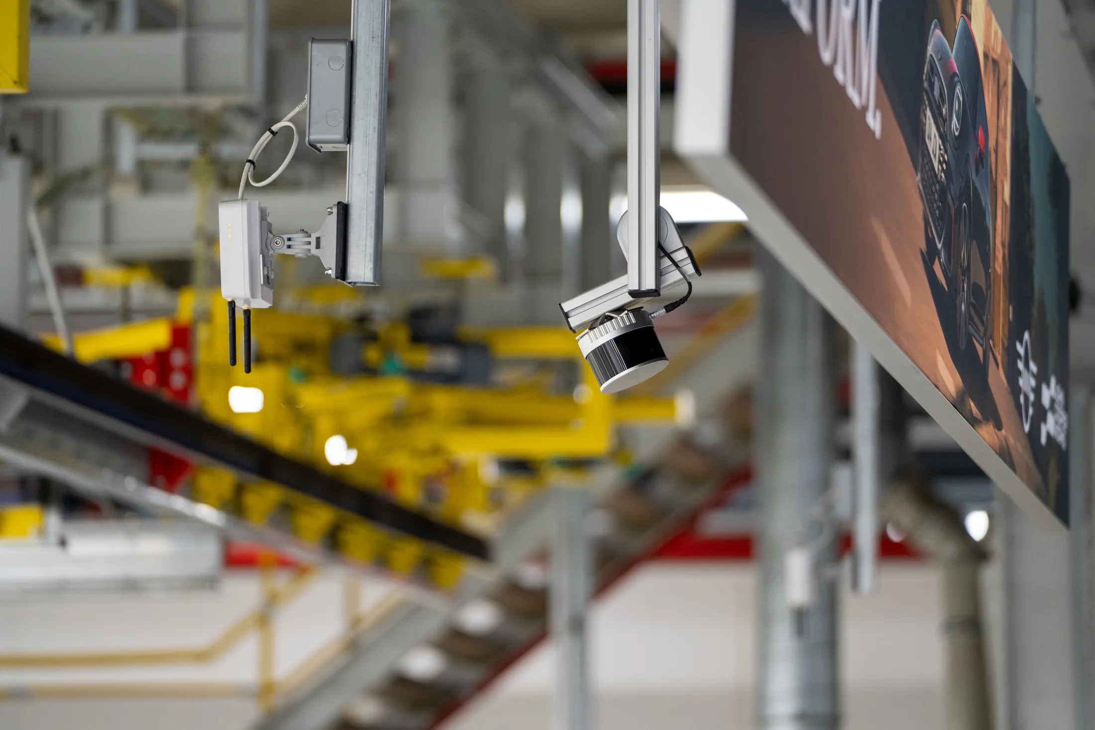 External sensor hardware installed in the Oxford factory.