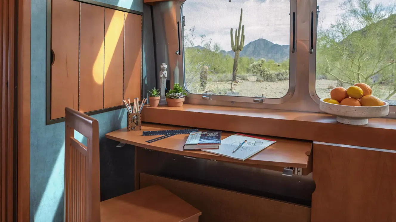 Airstream x Frank Lloyd Wright Usonian Travel Trailer