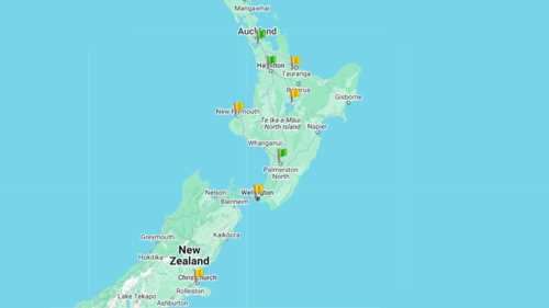 Hydrogen refuelling station map New Zealand