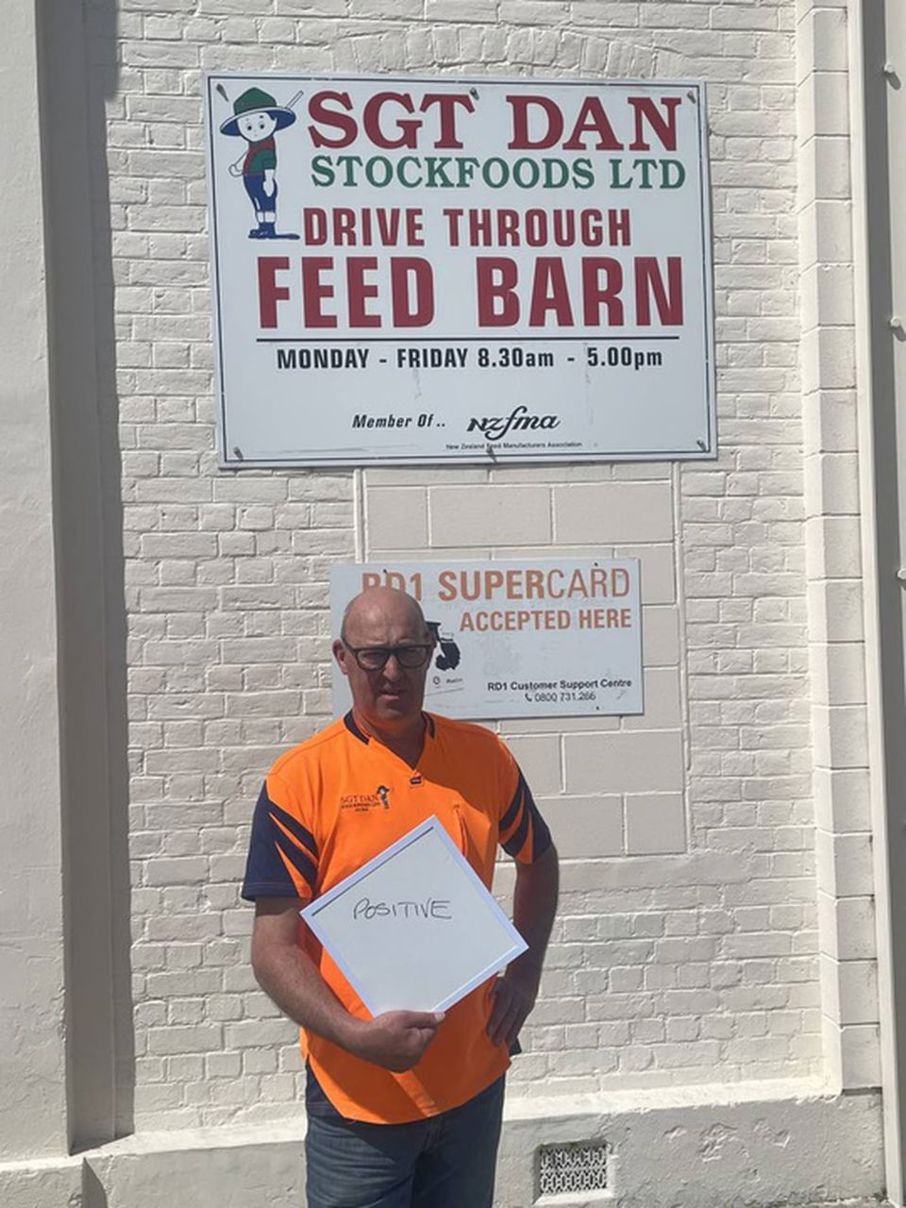 Sgt Dan Stockfoods managing director Daryl Moyles.