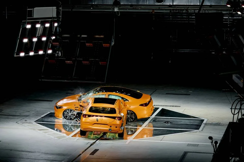 Intersection impact during the test
