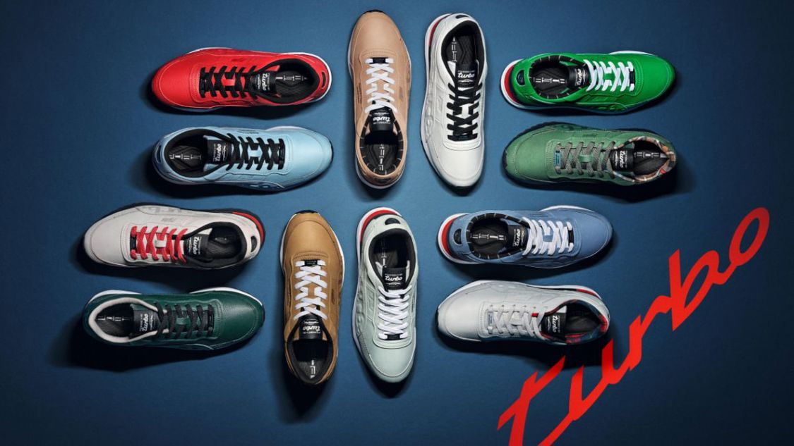 Porsche 911 Turbo 50th celebration sneakers.