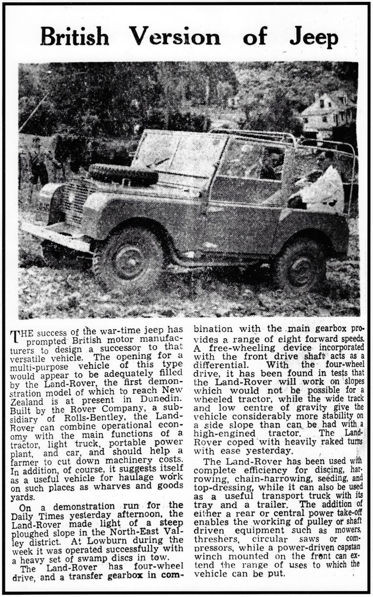 Land Rover Series One, only the 20th ever made.