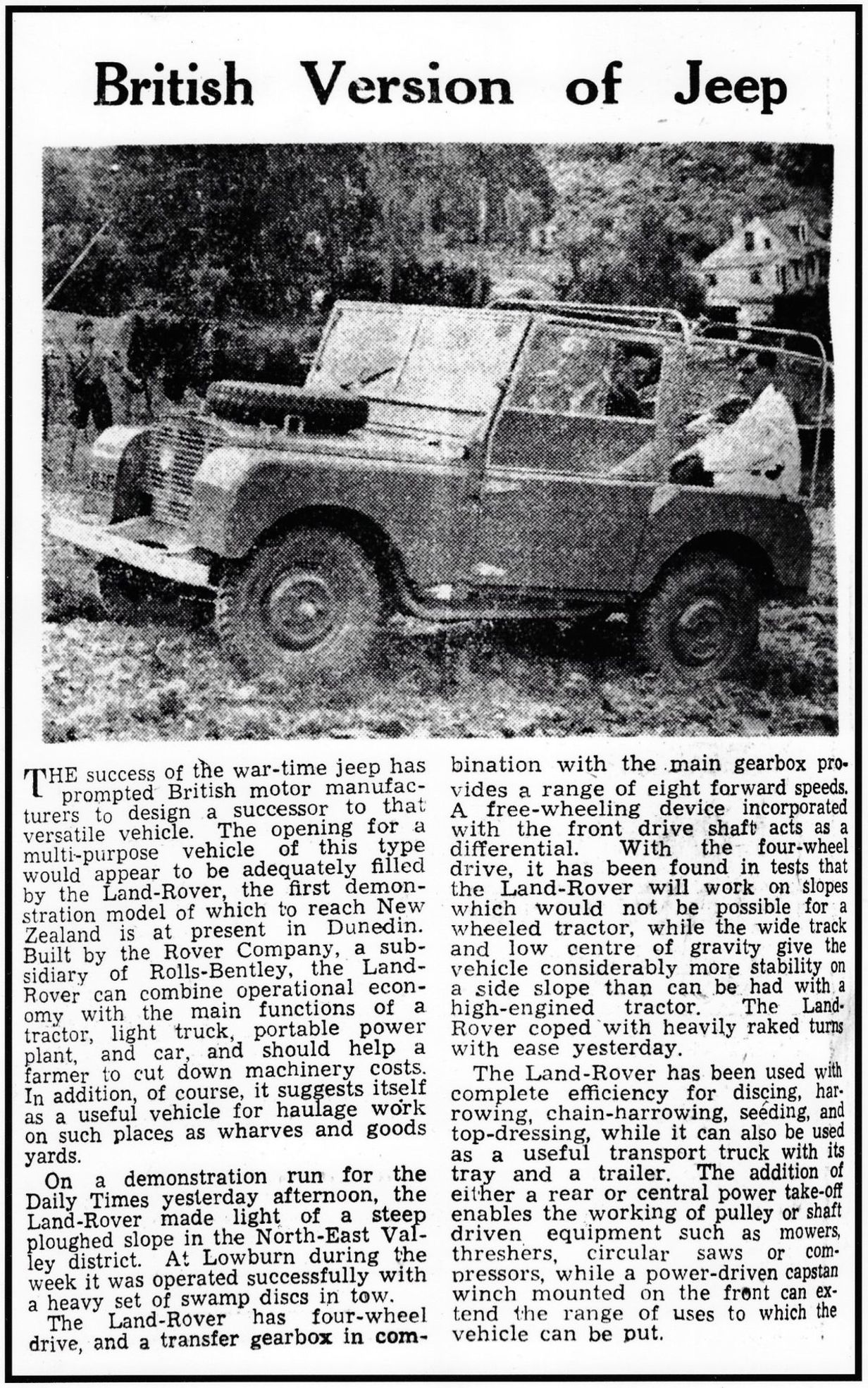Land Rover Series One (1948).