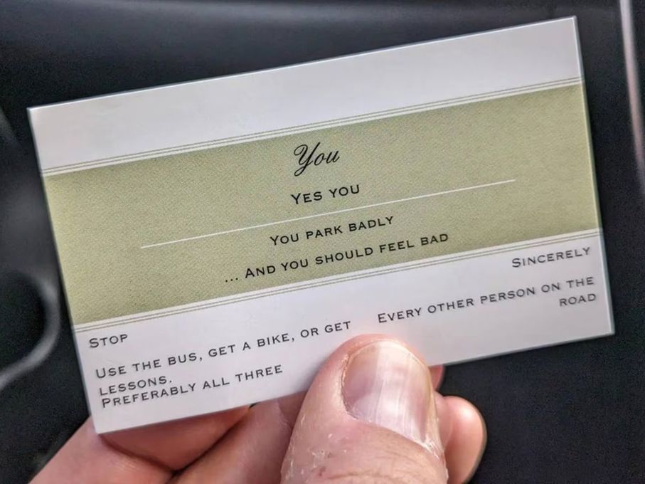 Tauranga bad parking note