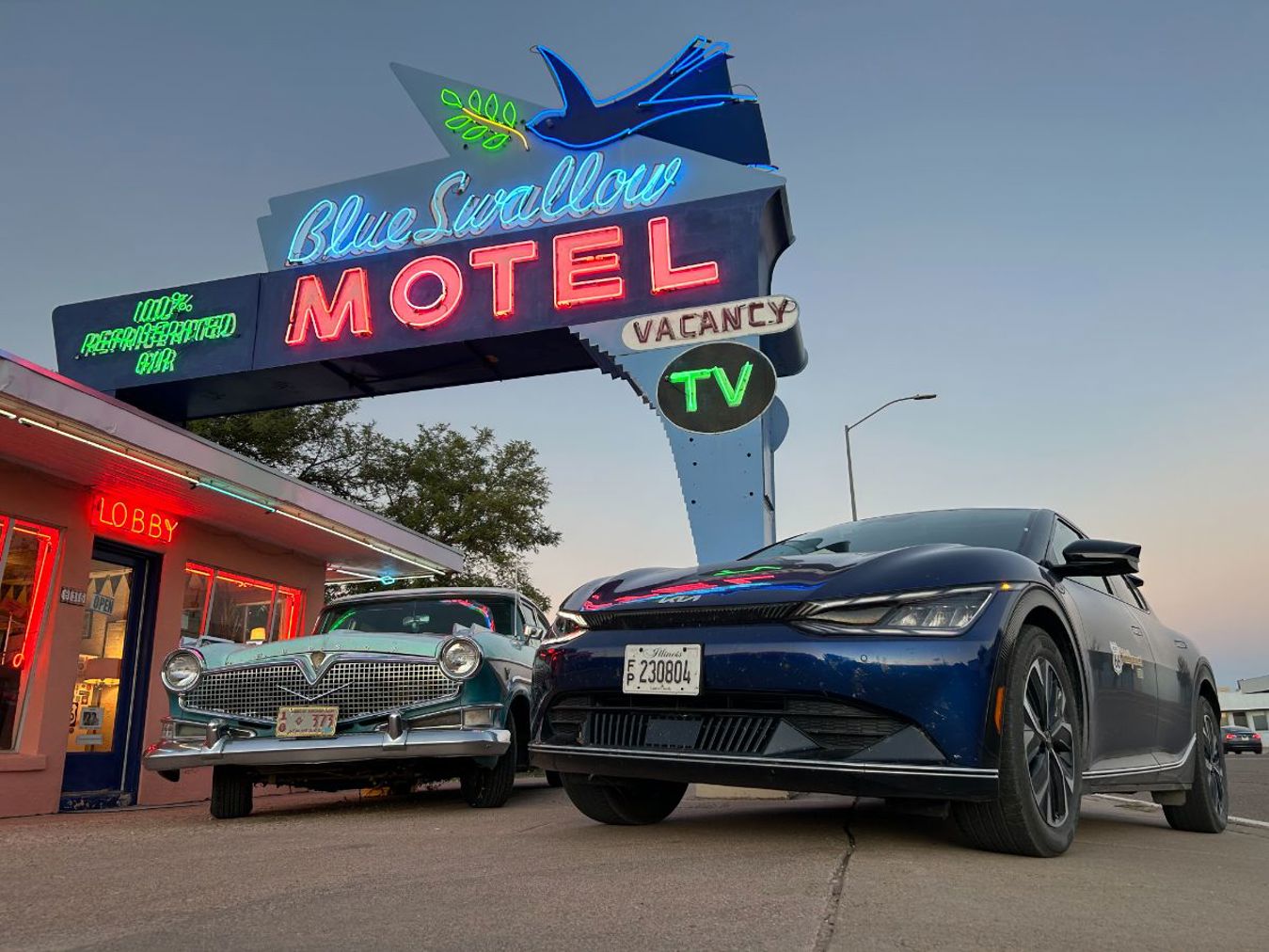 Kia EV6 on Route 66.