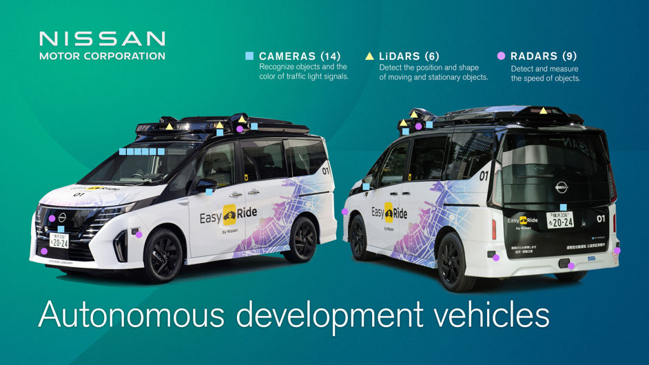 Nissan autonomous development vehicles