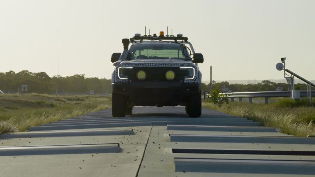 Ford Ranger Super Duty robot testing.