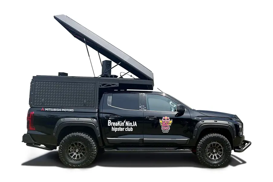 Mitsubishi Triton with DJ booth