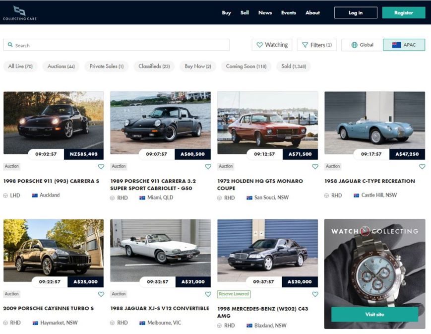 Collecting Cars.