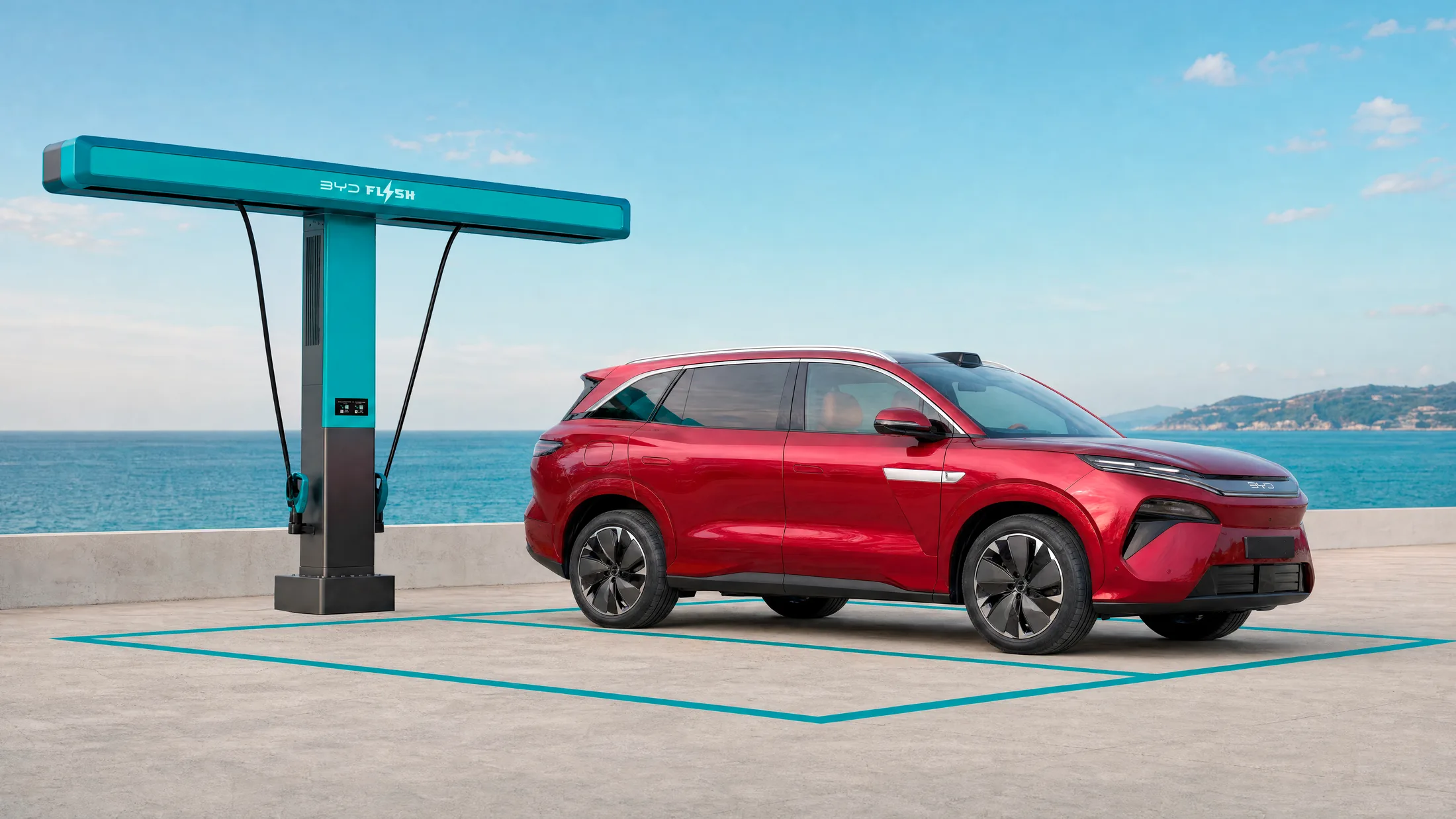 BYD FLASH charging station visualisation