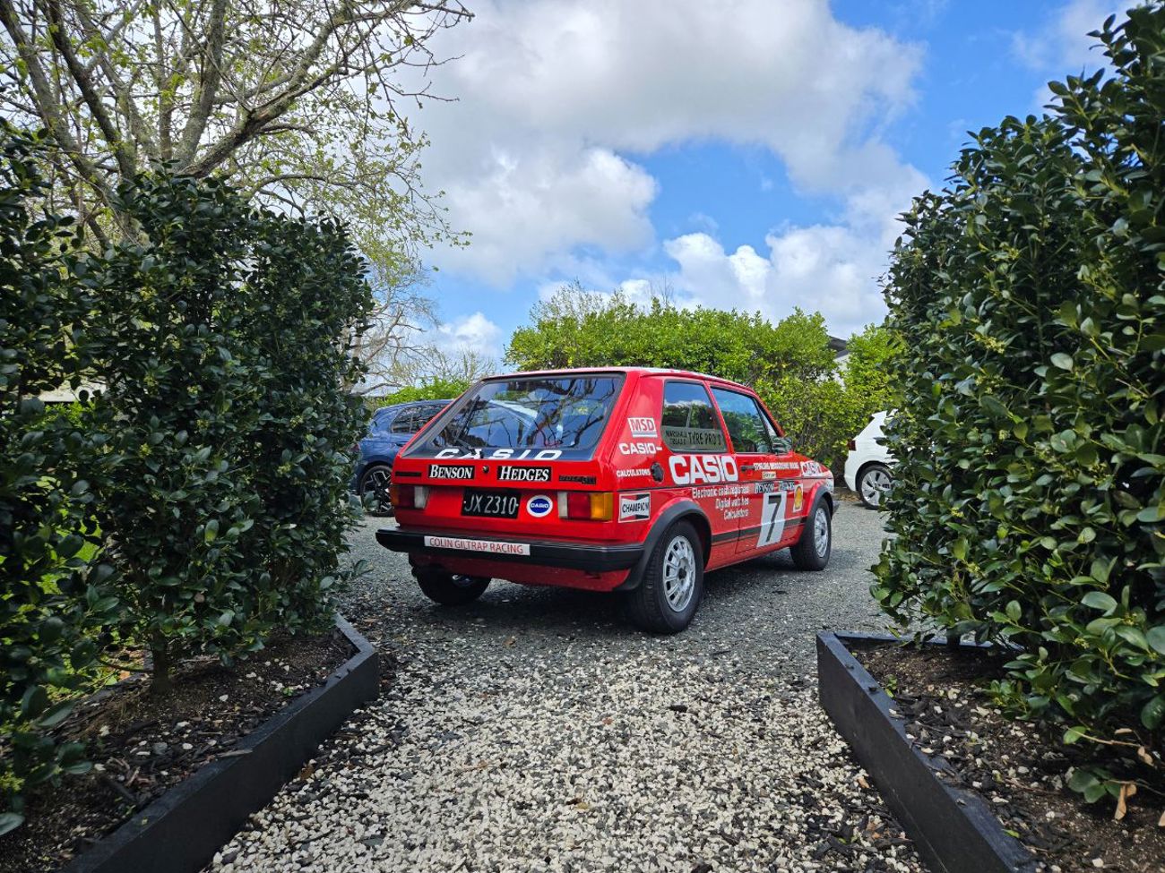 Volkswagen Golf driven by Denny Hulme and Stirling Moss.