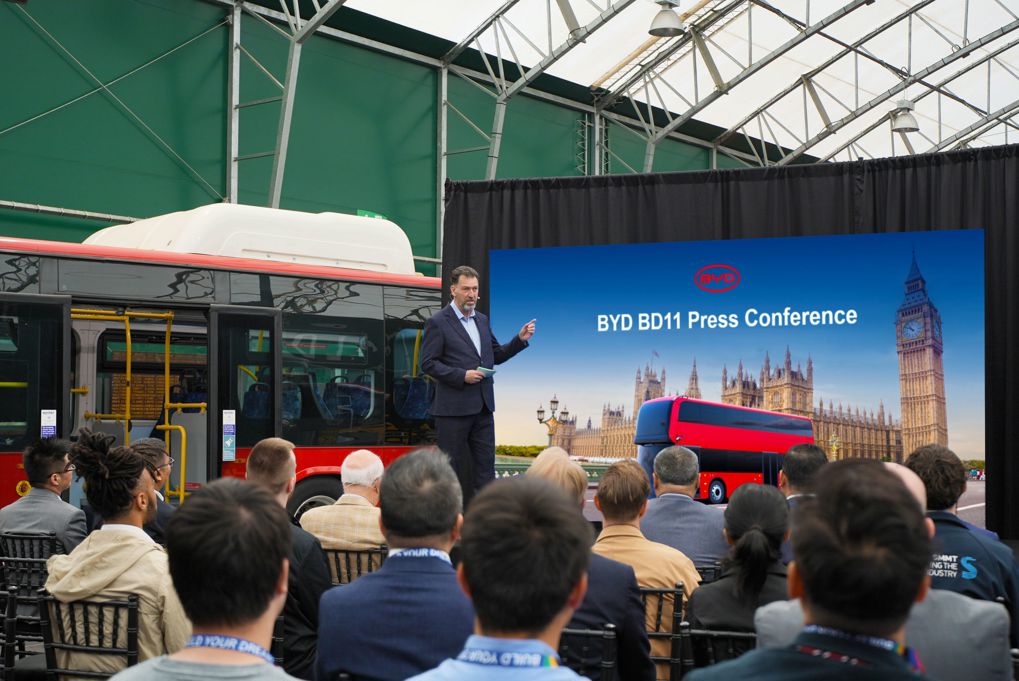 BYD EV bus.