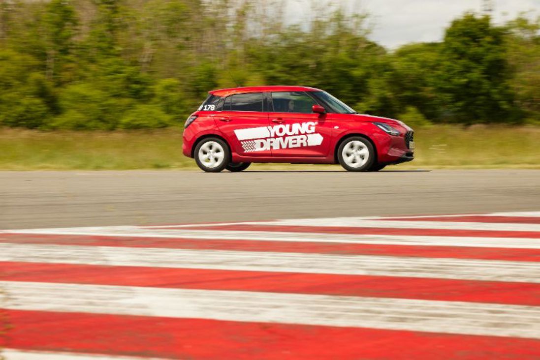 Young Driver at Top Gear test track.